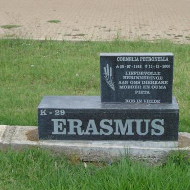 ERASMUS Cornelia Petronella 1916-2000