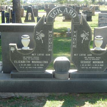 ECKARD George Norman 917-1989 &amp; Elizabeth Magdalena 1922-1988