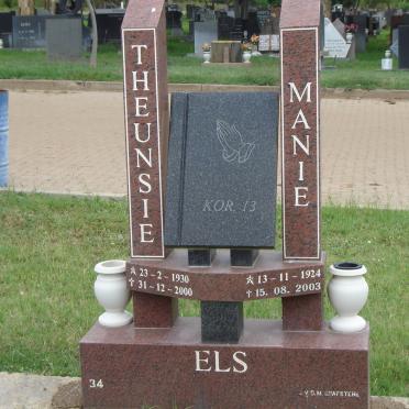 ELS Theunsie 1930-2000 :: ELS Manie 1924-2003