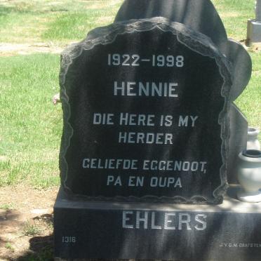 EHLERS Hennie 1922-1998