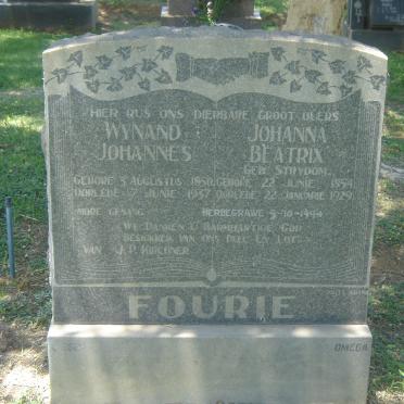 FOURIE Wynand Johannes 1850-1937 &amp; Johanna Beatrix STRYDOM 1854-1929