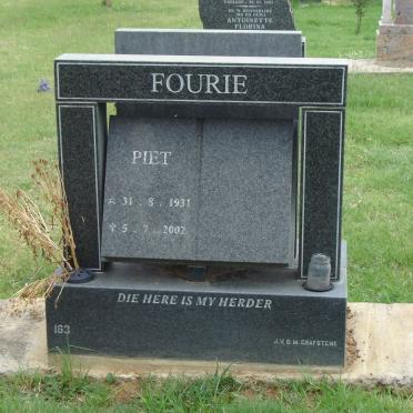 FOURIE Piet 1931-2002