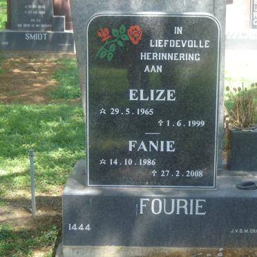 FOURIE Fanie 1986-2008 &amp; Elize 1965-1999