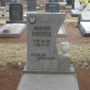 FOURIE Hannes 1963-1983