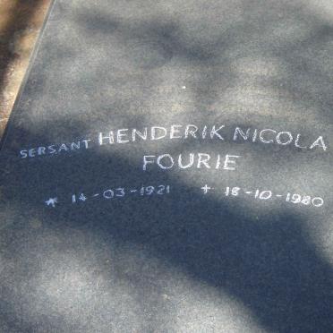 FOURIE Hendrik Nicolaas 1921-1980