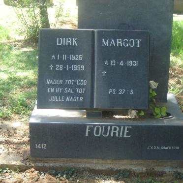FOURIE Dirk 1925-1999 &amp; Margot 1931-