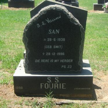 FOURIE S.S. nee SMIT 1938-1996