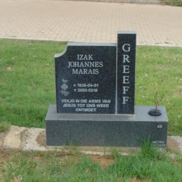 GREEFF Izak Johannes Marais 1936-2000