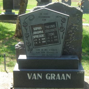 GRAAN Theunis Johannes, van  1920-2001 &amp; Sophia Johanna 1929-1999