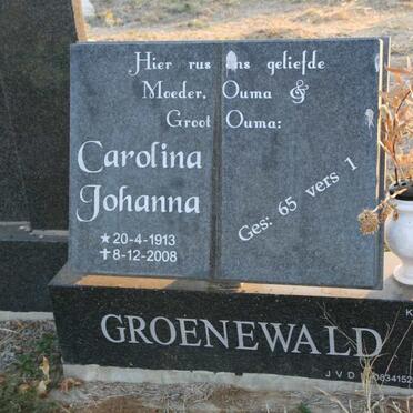 GROENEWALD Carolina Johanna 1913-2008