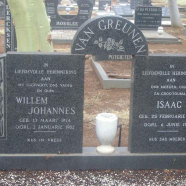 GREUNEN Willem Johannes, van 1924-1982 &amp; Isaac 1926-1997