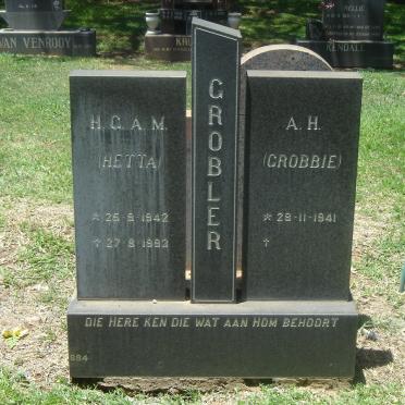 GROBLER A.H. 1941- &amp; H.G.A.M. 1942-1993