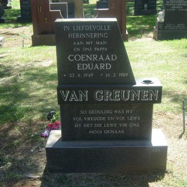 GREUNEN Coenraad Eduard, van 1949-1989