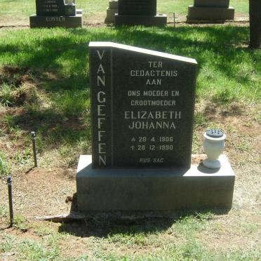 GEFFEN Elizabeth Johanna, van 1906–1990