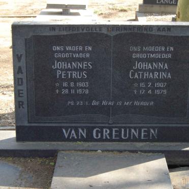 GREUNEN Johannes Petrus VAN