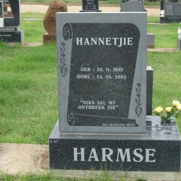 HARMSE Hannetjie 1935-2003