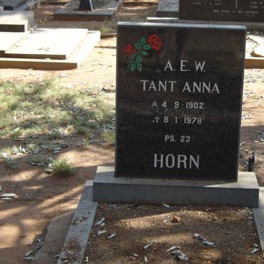 HORN Anna E W.