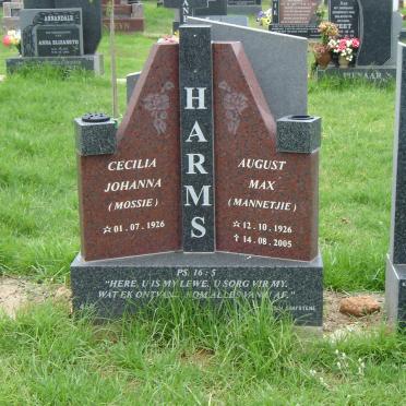 HARMS August Max 1926-2005 &amp; Cecilia Johanna 1926-
