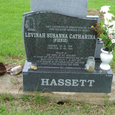 HASSETT Levinah Susanna Catharina 1918-2006