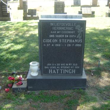 HATTINGH Gideon Stephanus 1910-1990