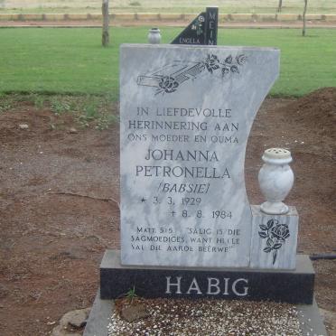 HABIG Johanna Petronella 1929-1984