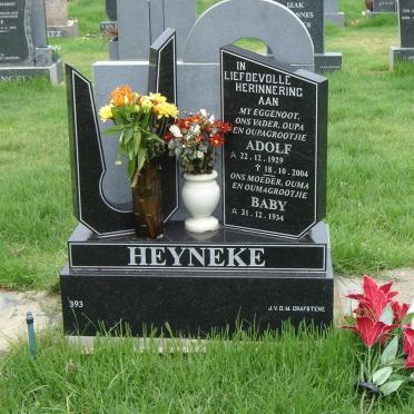 HEYNEKE Adolf 1929-2004 &amp; Baby 1934-