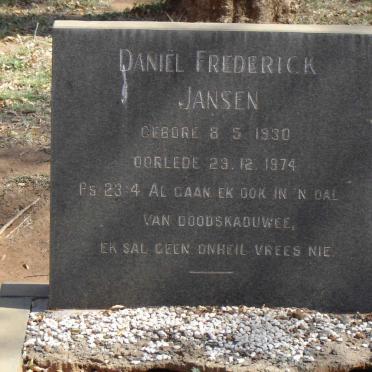 JANSEN Daniel Frederick.