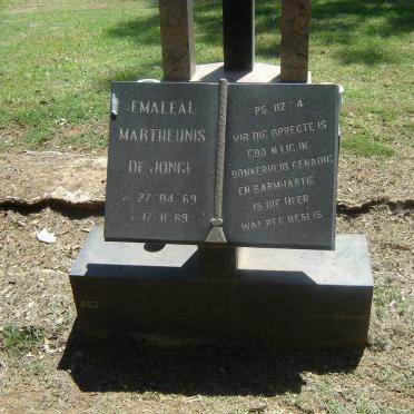JONGE Emaleal Martheunis, de 1969-1989