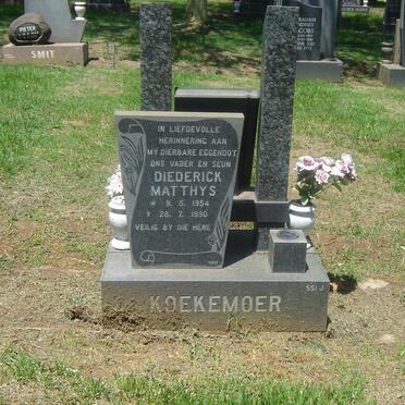 KOEKEMOER Diederick Matthys 1954-1990