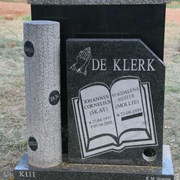 KLERK Johannes Cornelius, de 1917-2001 & Magdalena Hester 1939-