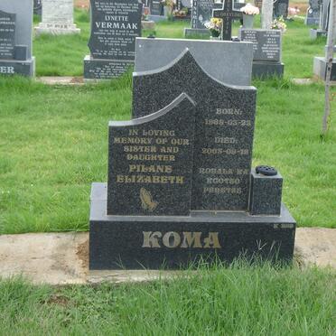 KOMA Pilane Elizabeth 1969-2003