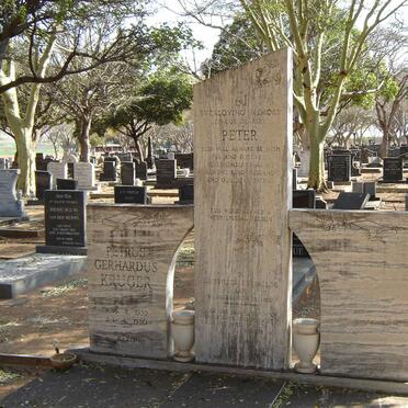 KRUGER Petrus Gerhardus 1933-1980