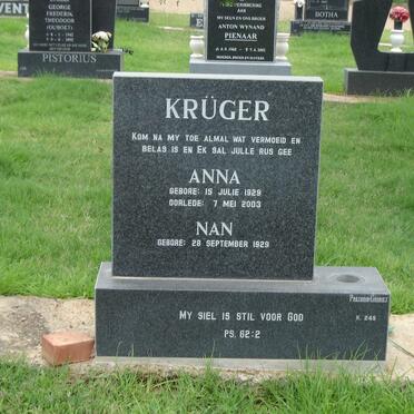 KRUGER Anna 1929-2003 :: KRUGER Nan 1928-