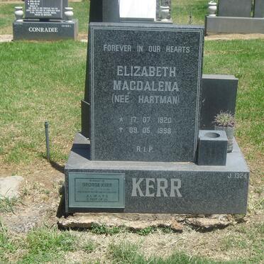 KERR George &amp; Elizabeth Magdalena HARTMAN 1920-1998