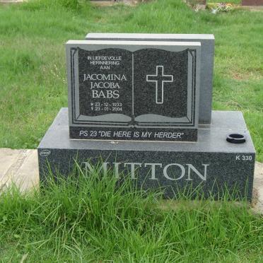 MITTON Jacomina Jacoba 1933-2004