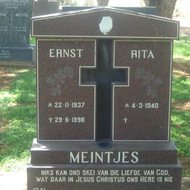 MEINTJES Ernst 1937-1998 &amp; Rita 1940-