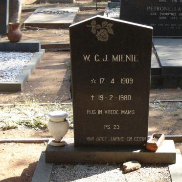 MIENIE W C J.