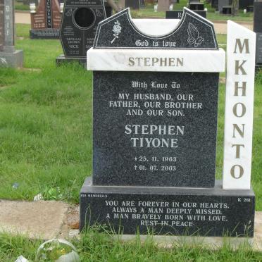 MKHONTO Stephen Tiyone 1963-2003