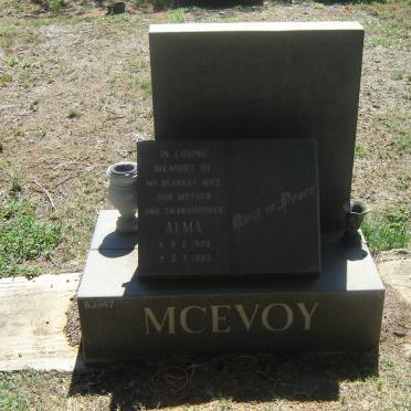 MCEVOY Alma 1928-1986