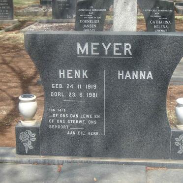 MEYER Henk 1919-1981 &amp; Hanna
