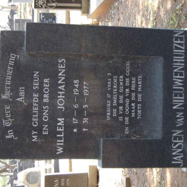 NIEUWENHUIZEN Willem Johannes JANSEN VAN.
