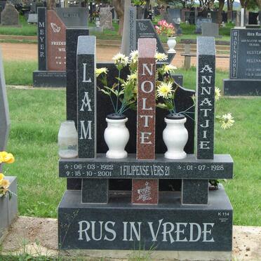 NOLTE Lam 1922-2001 &amp; Annatjie 1928-