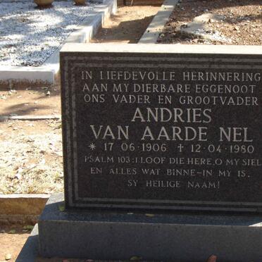 NEL Andries van Aarde 1906-1980