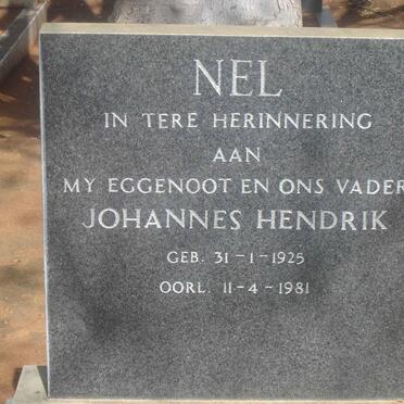 NEL Johannes Hendrik 1925-1981