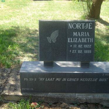 NORTJE Maria Elizabeth 1922-1999