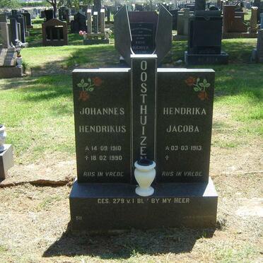 OOSTHUIZEN Johannes Hendrikus 1910-1990 &amp; Hendrika Jacoba 1913-