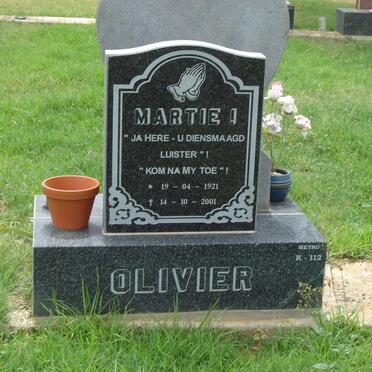 OLIVIER Martie 1921-2001