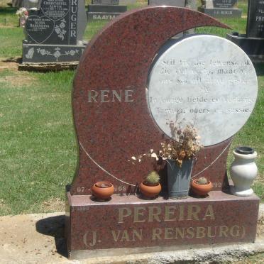 PEREIRA René nee J. VAN RENSBURG 1968-1999