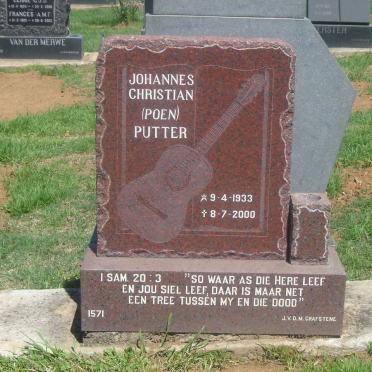 PUTTER Johannes Christiaan 1933-2000