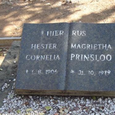 PRINSLOO Hester Magrietha Cornelia